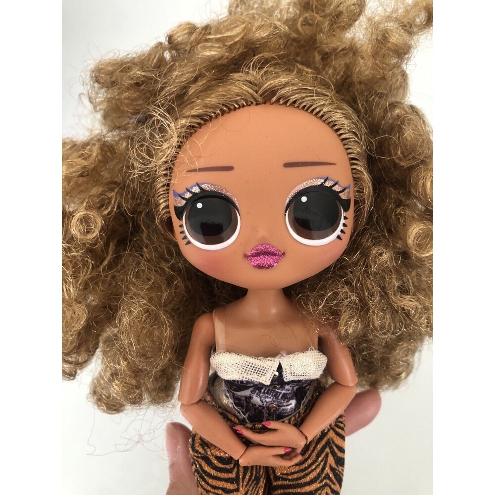 LOL Surprise OMG Fashion Doll Curly Blonde Hair Tiger Pants No Shoes